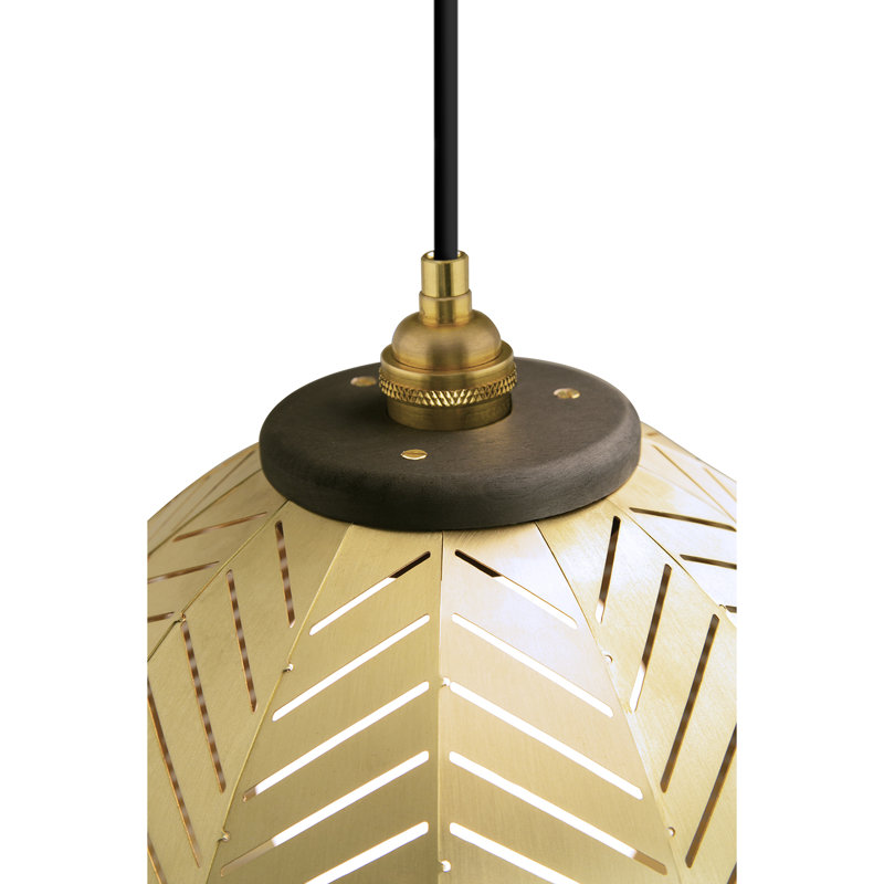 Amicus 1 - Light Pendant, 10.25" H x 12" W x 12" D, Dark Stained Walnut Finish, 2700K - Warm White LED