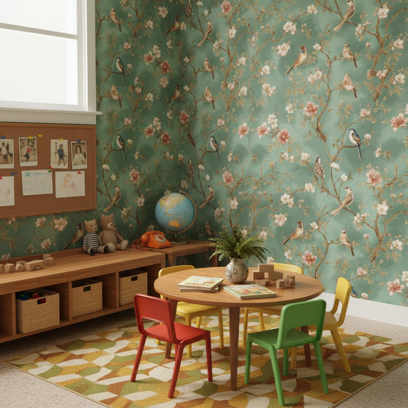Murale florale vintage