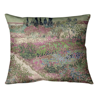 Coussin lombaire bluhender garten mit pfad
