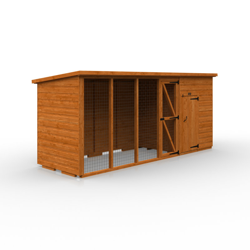Tiger Solid Wood Dog House, 151.9cm H x 235cm W x 117.4cm D