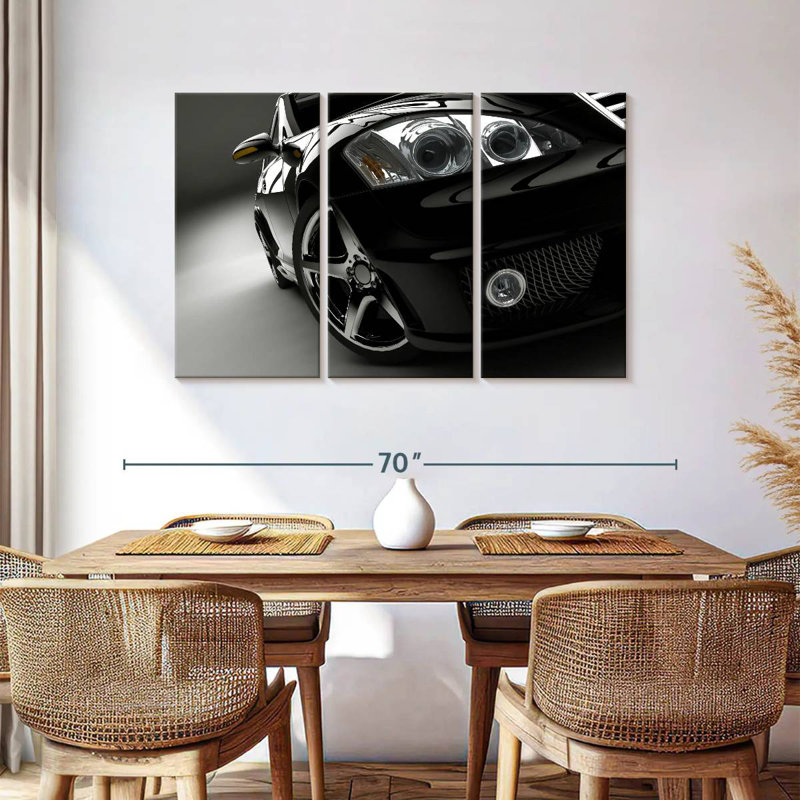 Mehar Black Car Headlights, 36" H x 57" W