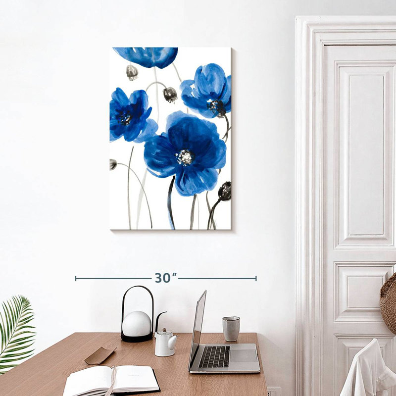 Harnek Cobalt Garden I, 30" H x 20" W