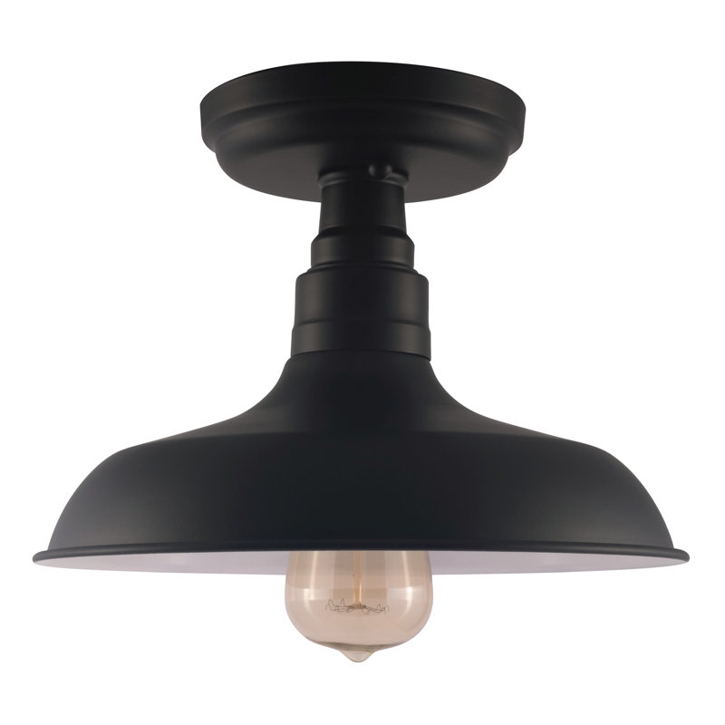 Caryn Semi Flush Mount, Matte Black