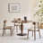 Vintage solid wood table and chair combination