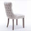 Furniture, chaise de salle à manger rembourrée à oreilles avec garniture cloutée et pieds en bois massif, ensemble de 2, SW8809BG, KD-512302989