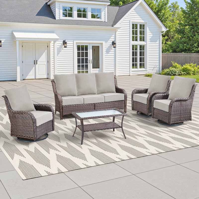 Outdoor Cushions For Patio Furniture,Outdoor Seat Cushion Set 24 X 24 X 6 Inch,Waterproof & Fade Resistant Outdoor Chair Cushions,Deep Patio Chair Cushion With Removable Cover