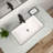 24"X14" White Ceramic Rectangular Drop-in Bathroom Vessel Sink-100998247