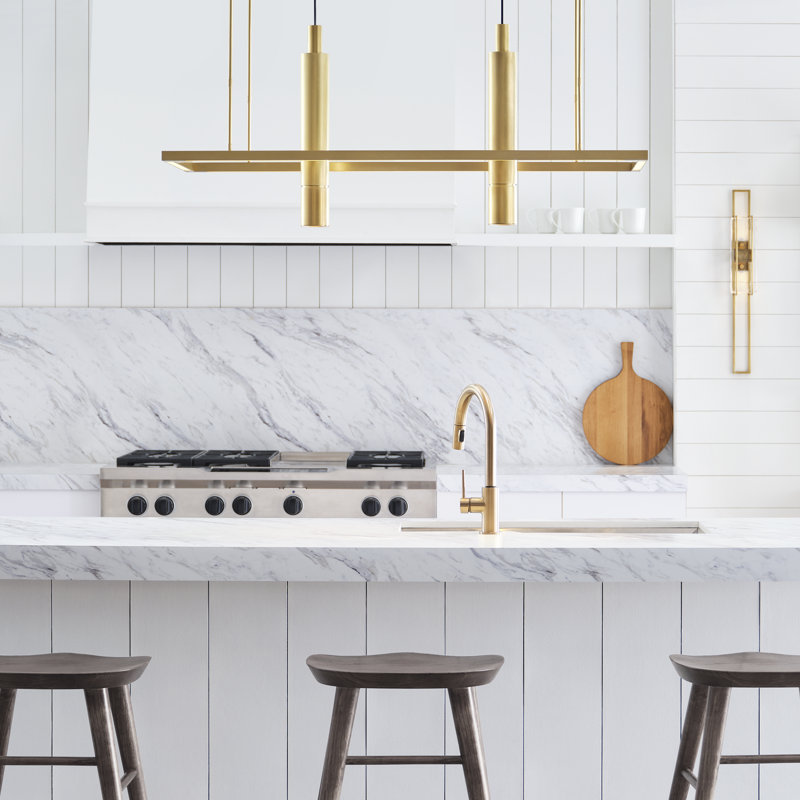 Halo 1 - Light LED Pendant, Natural Brass