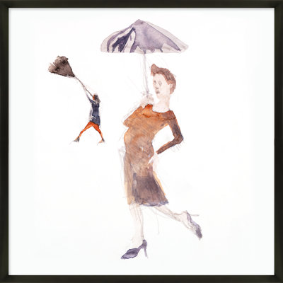 Les Parapluies Painting by Simon Schneiderman
