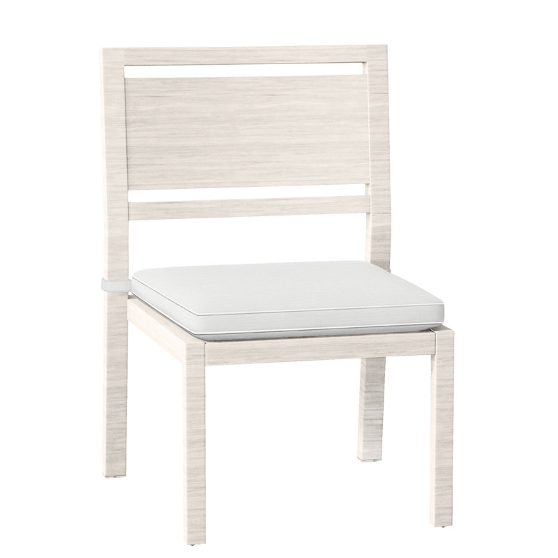 Chaise d'appoint d'extérieur en aluminium forgé Avondale, Welt, Fossile de Vérone, Craie