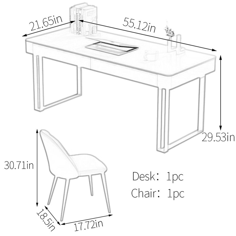 Durable Sintered Stone Surface Desk