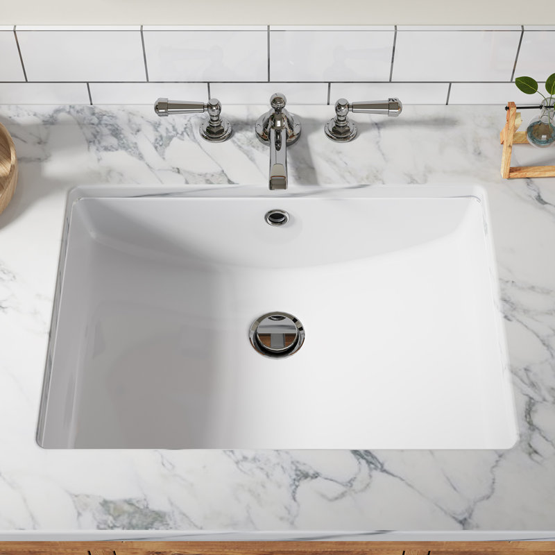 FXSGER 55mm L x 400mm W Polished Chrome Ceramic Sink