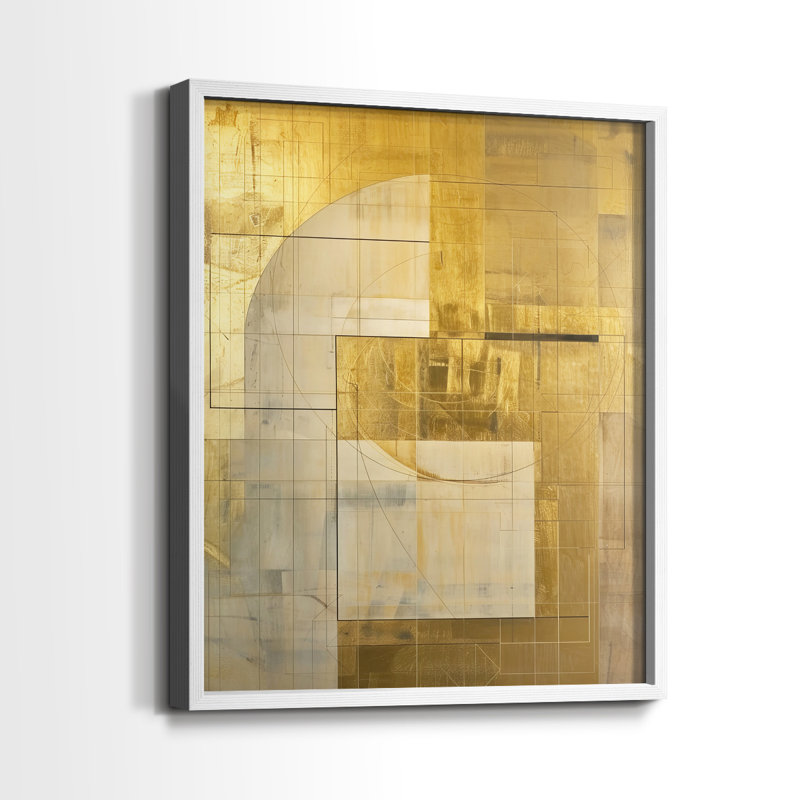Série ABSTRACT Lxxxix - reproduction encadrée de qualité supérieure - prête à être accrochée - aucun clou requis
