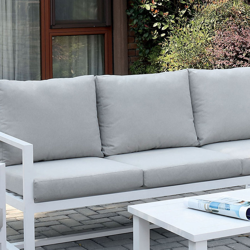 Ellayne 35'' Wide Patio Sofa with Cushions, Beige