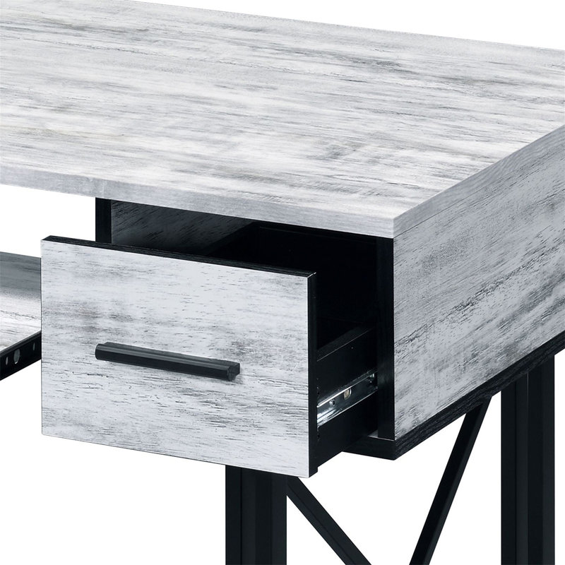 Computer Desk With Keyboard Tray, Gray