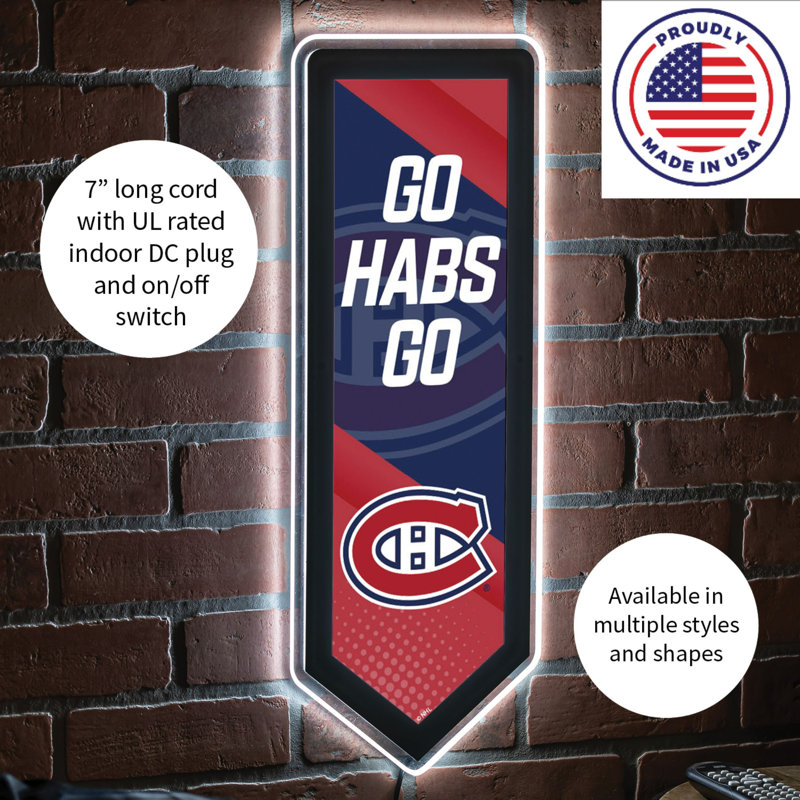 Enseigne murale NHL Team Pennant, Canadiens de Montréal