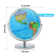 13 in Desktop Globe with Stainless Steel Stand, 720° Swivels in All Directions