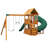 Castlewood Wooden Swing Set, Green Slide-122659965
