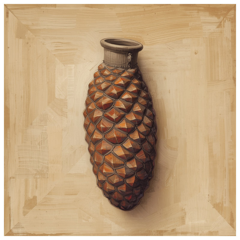 Pinecone Shaped Sculpture Quilted Bedspread All Sizes, King