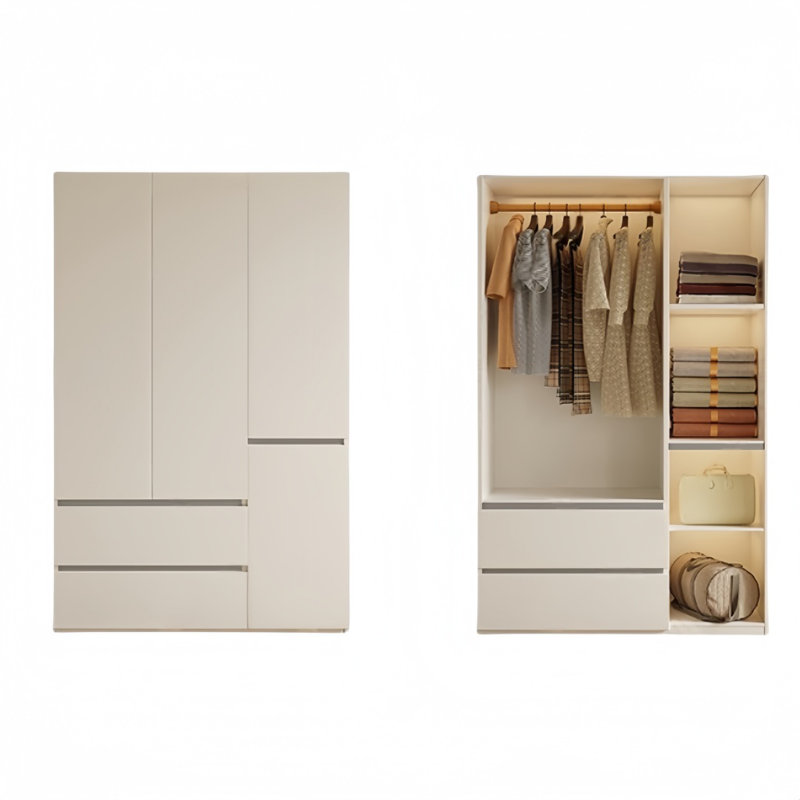 Garde-robe blanche simple et moderne