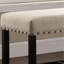 Banc rembourré à hauteur de comptoir en tissu brun clair, l 41 po x P 16,5 po, H 25,5 po, revêtement de siège de salle à manger en mélange, H 25,5 po-2005078585