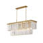 Lustre rectangulaire en cristal 18 lumières Transitional-1641377015