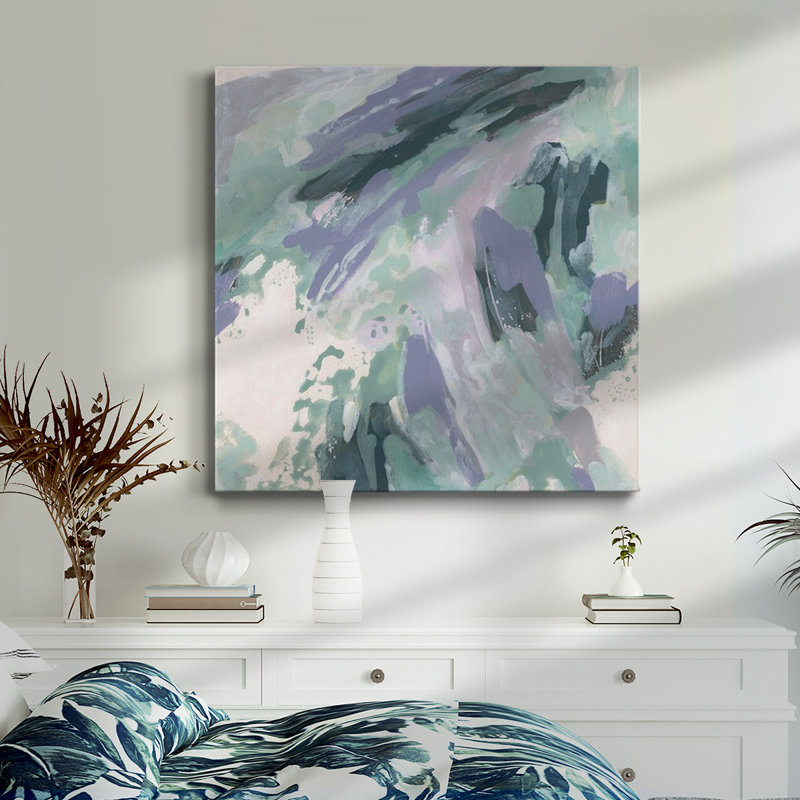 Toile tendue marbrée Periwinkle II-Premium Gallery - prête à être accrochée
