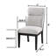 Chaise d'appoint rembourrée en lin Eshelman