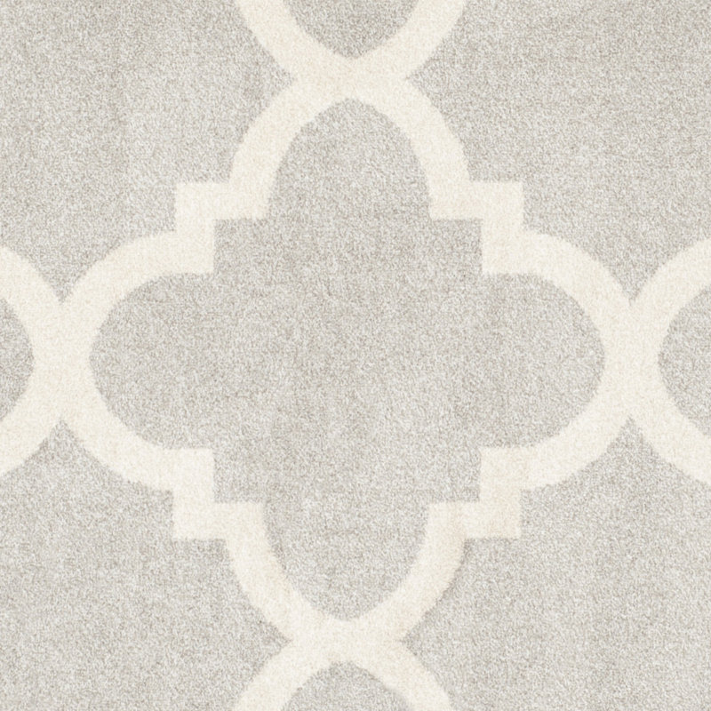 Ammundsen Geometric Light Grey/Beige Area Rug, Rectangle 8' x 10'