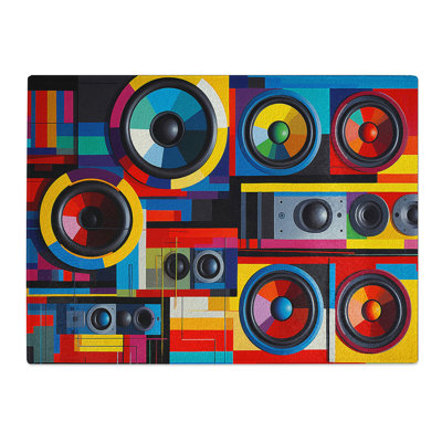 Speakers Constructivism Art  Glass Chopping Board