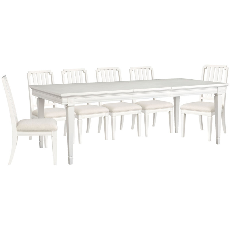 Table de salle à manger Gilvira, 9 pièces: table, armoire, buffet, 6 chaises