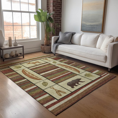 Tapis multicolore lavable à la machine Premium Markhi AMF143