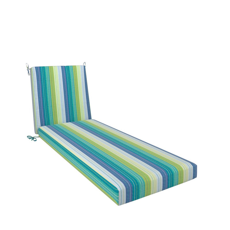 Chaise Lounge Cushion, 24 X 78 X 3.5", Premium Memory Foam Core With Boxed Edge, Sunbrella Fabric, Patio Cushion For Chaise Lounges