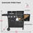 Flintex Gas & Wood Pellet Grill Smoker Combo with Griddle, 709 sq. in. Total Cooking Area, 3 Propane Burner 24,000 BTU, Digital Temp Control, Side Shelf, Rolling Cart