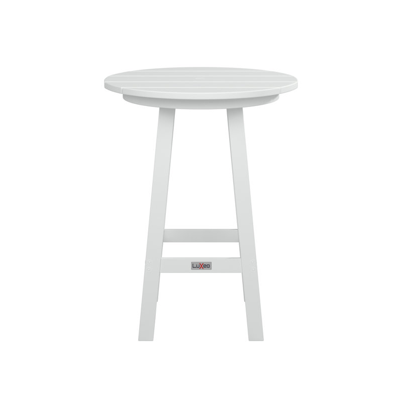 Cabo HDPE 32" Round Bar Table, White