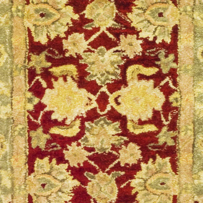 Coltun Hand-Tufted Wool Red/Moss Area Rug
