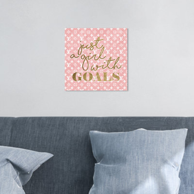 «Fashion and Glam Girl With Goals Fashion», impression sur toile