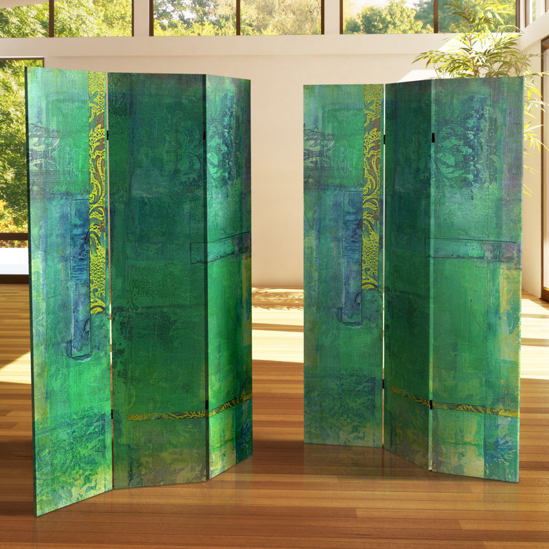 Undersea 3 Panel Room Divider, Orange