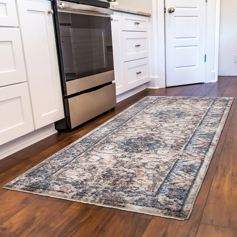 Tapis ivoire marocain sans esthétique, Tapis de couloir 2 pi 3 po x 7 pi 3 po