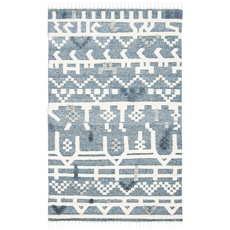 Kal Hand Knotted Wool Southwestern Rug, Rectangle 4' x 6'