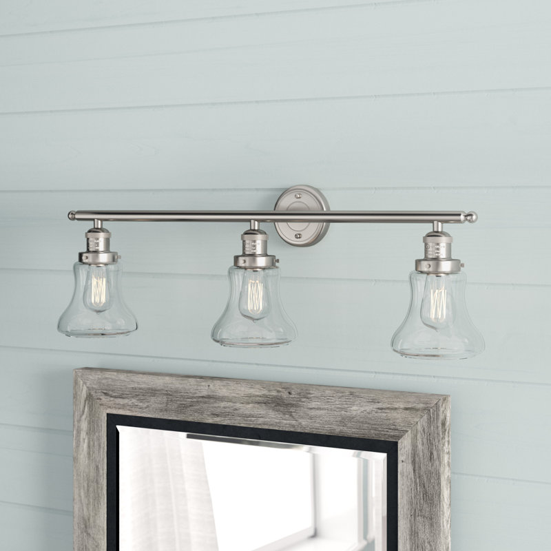 Edda 3 - Light Dimmable Vanity Light, Polished Nickel, Clear