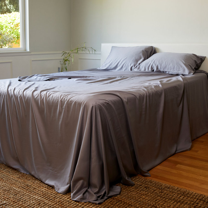 Ensemble de draps BedVoyage - 100% viscose de bambou - Froid et léger, Très grand californien, Blanc