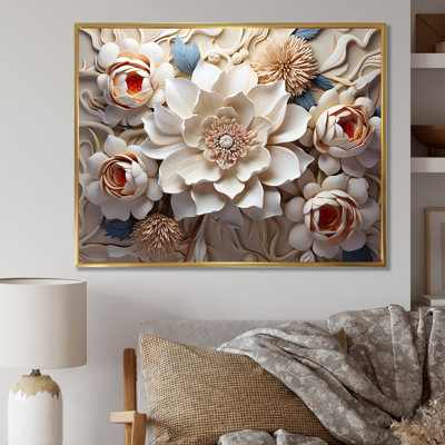 «Paper Mache Flower Blossums Radiance I», reproduction sur toile