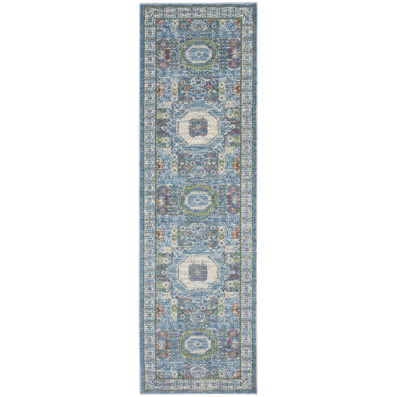 Tapis transitionnel ivoire Raymond Farmhouse, Tapis de couloir 2 pi 4 po x 8 pi