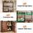 70.8" Bar Cabinet With Goblet Holder 5 Tier Bakers Rack With Cabinet Large Baker Rack