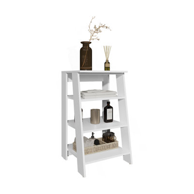 30" High  4-Tier Ladder Shelf  Organizer For Bathroom, Side Table, Living Room