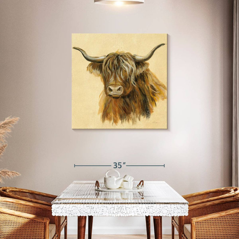 Crowle Highland Animal Cow, 36" H x 36" W