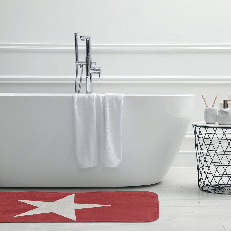 Tapis de bain, L 21 po x L 34 po, Blanc