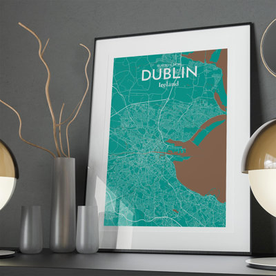 «Dublin City Map», impression de luxe