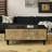 47.24" Black Solid Wood Rectangular Coffee Table